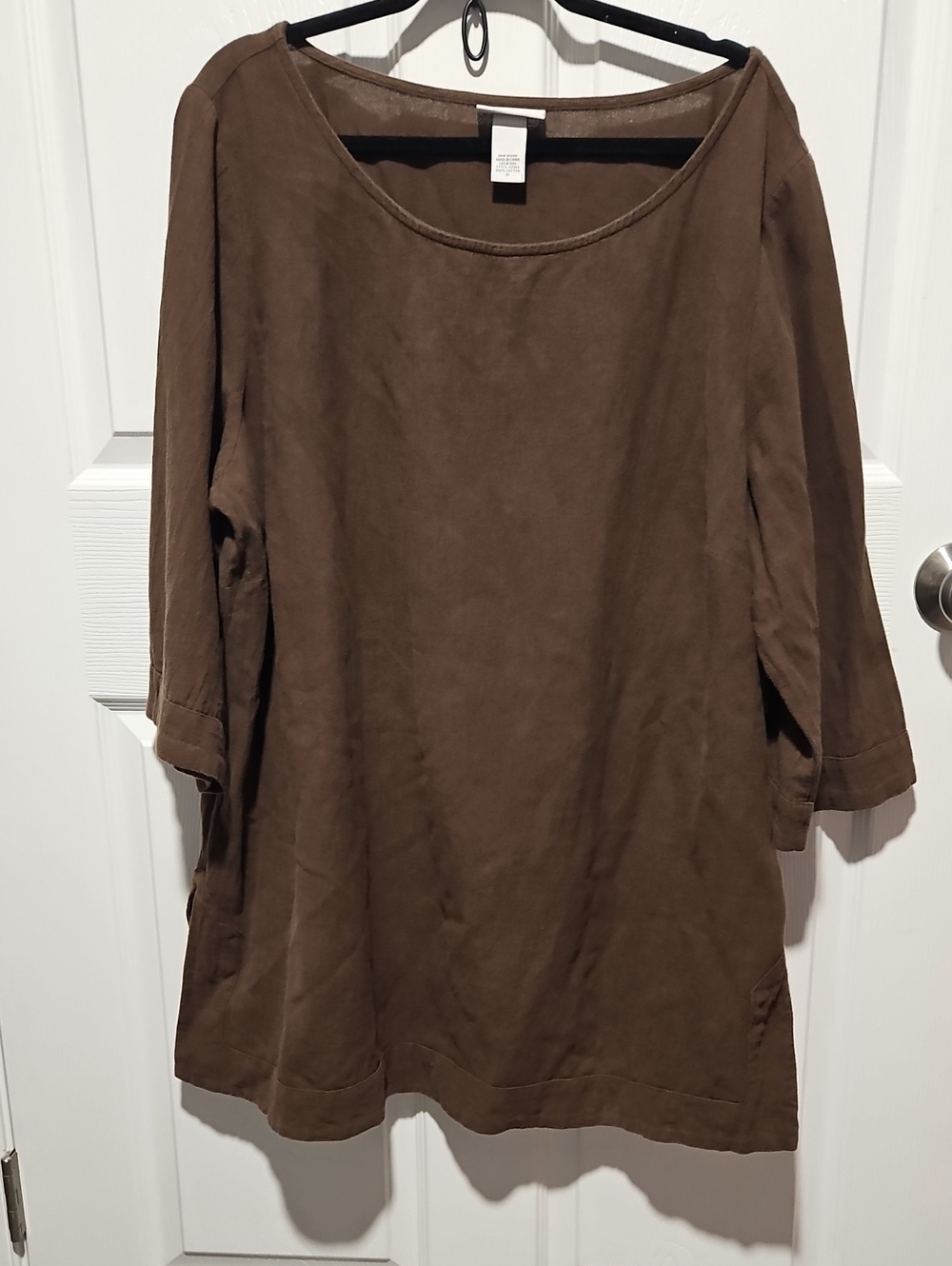 Soft Surroundings Brown Scoop Neck Tunic Size 3XL